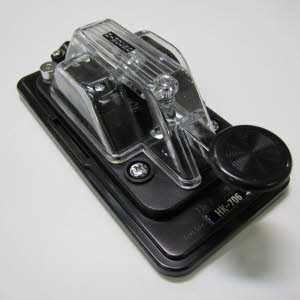 HI-MOUND HK-706 straight key, clear cover | HI-MOUND HK-706