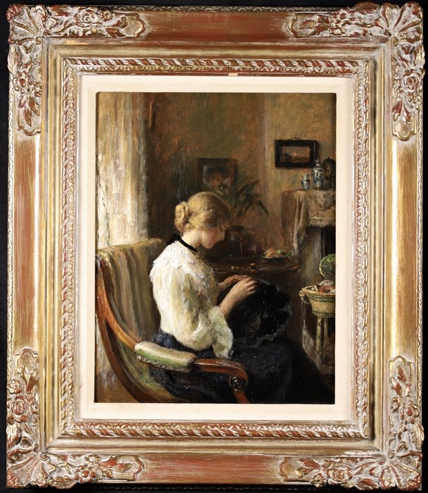 約150年前フランスアンティーク 油絵