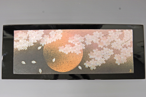 島田恭子 桜文陶板 ｜益子焼販売 善五