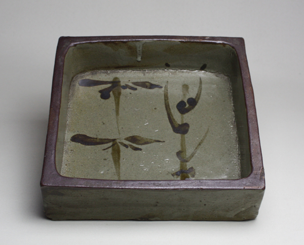 濱田庄司（人間国宝） 鐵絵角皿 共箱 ｜益子焼販売 善五