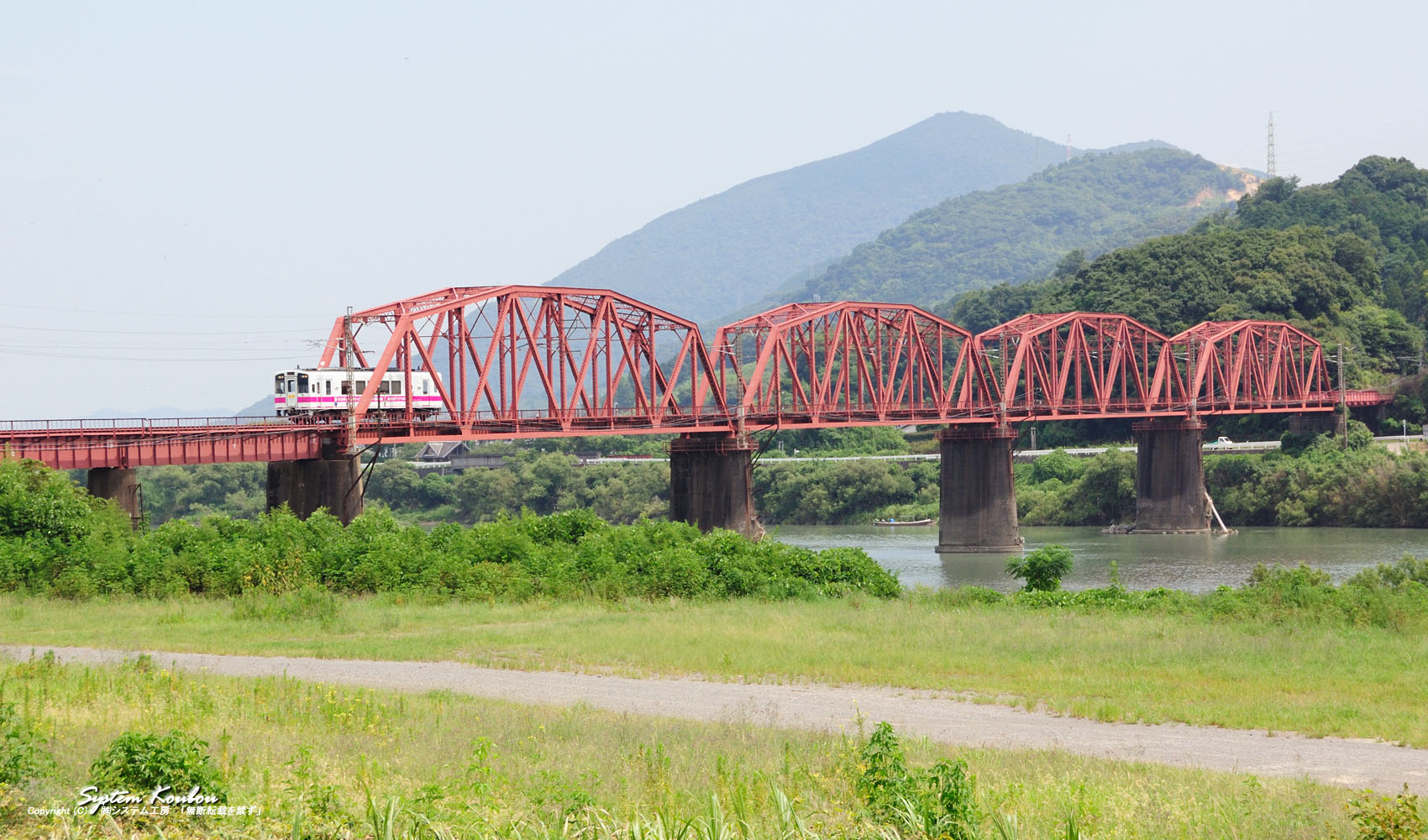 球磨川第一橋梁 鉄道橋の建設 モノクロ写真 ② 25805012808.jpg