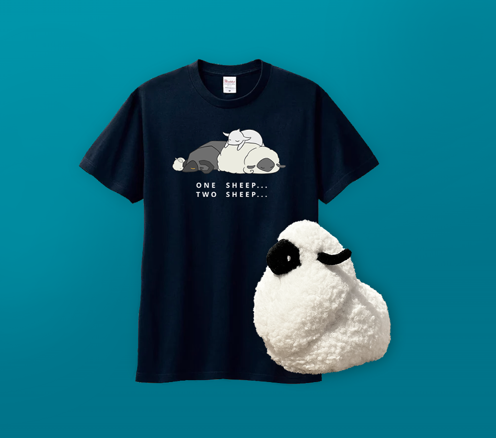 ぬいぐるみとTシャツセット（よひつじたちの眠り） – ヨルノストア