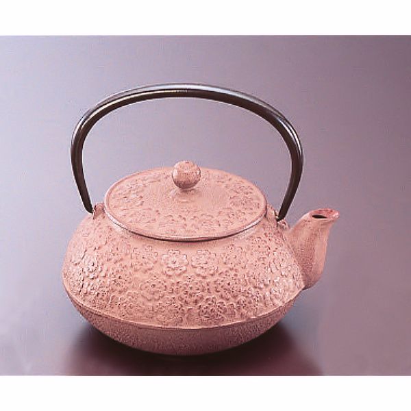 煎茶道具 南部鉄器 桜文 鉄瓶 鉄壷 D R7155 煎茶道具 南部鉄器 桜文