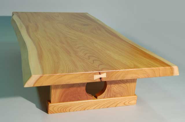 一枚板 無垢材の自然木目座卓 ダイニングテーブル 座卓 天然木 一枚板