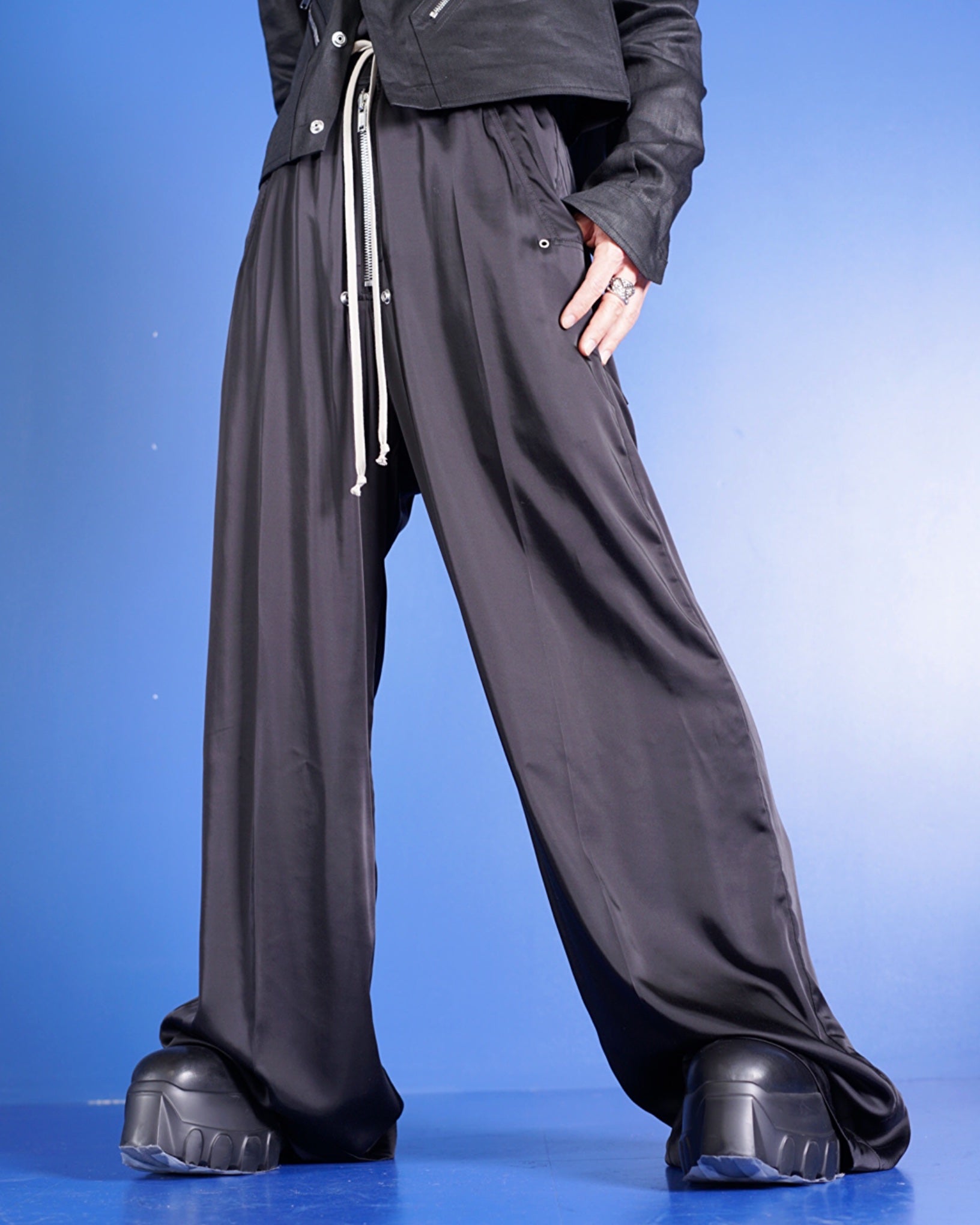 RICK OWENS(リックオウエンス)- WIDE BELA PANTS-SCH--Amanojak.