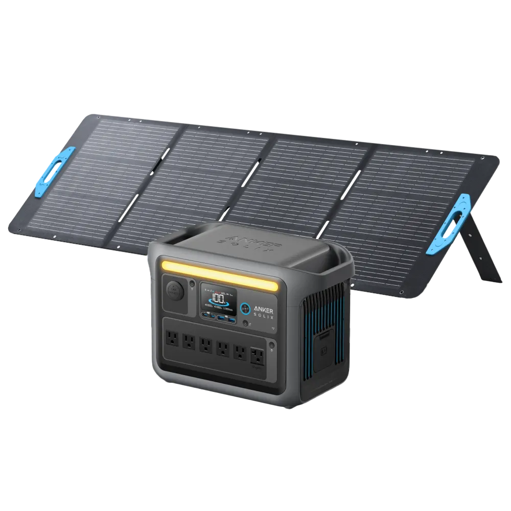 Anker Solix C1000 Portable Power Station with Anker Solix PS200