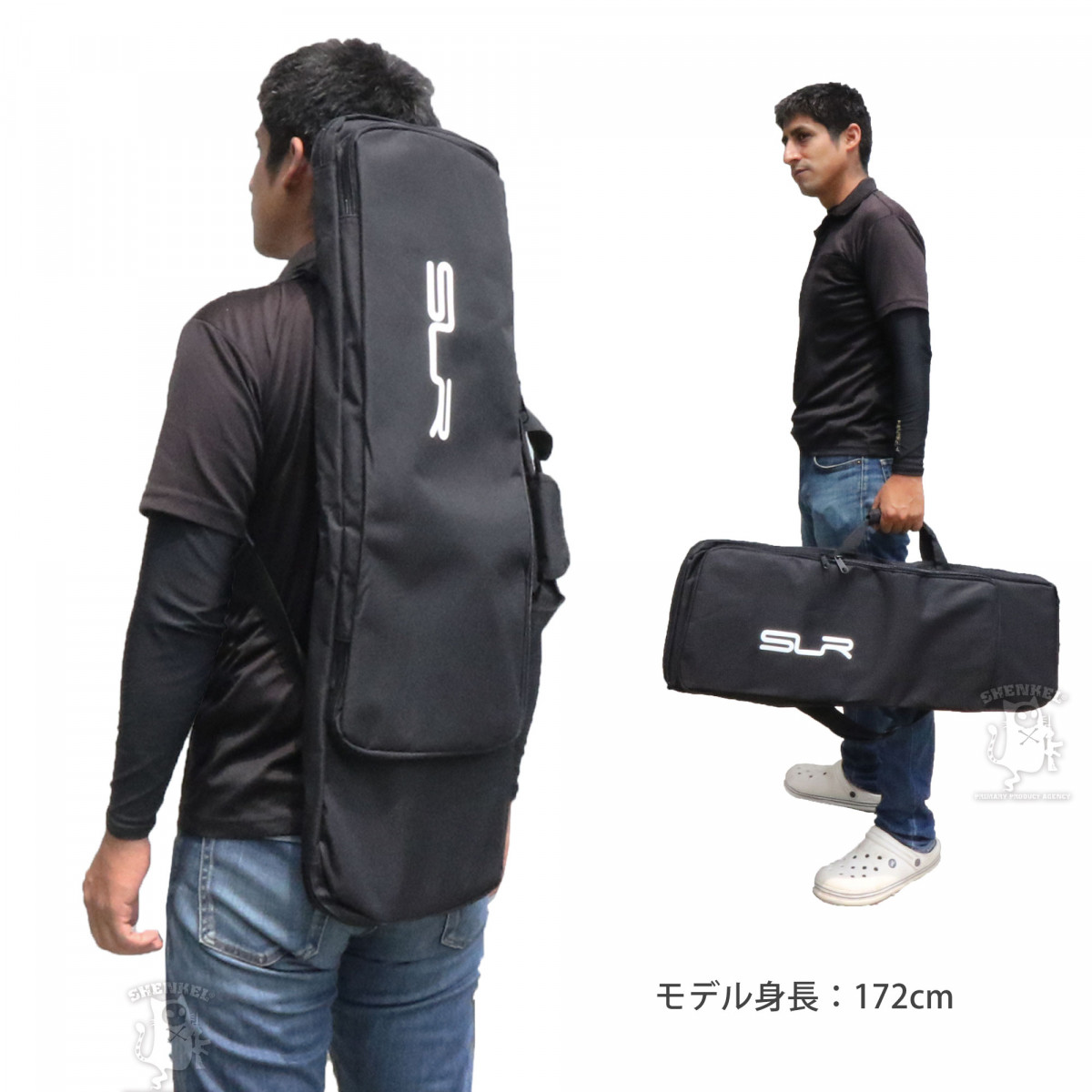 NEW 85cmダブル ガンケース ライフルケース (BK ブラック ) SLRロゴ