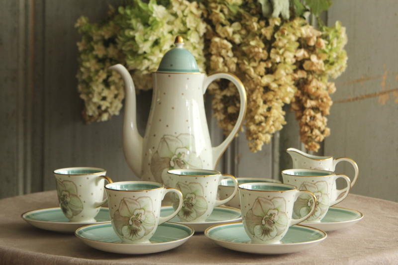 スージークーパーク クレッセント ターコイズ ブルー ティーセット