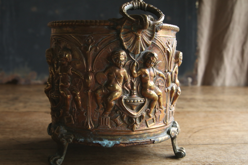 アンティーク ジャルディニエール 真鍮 オブジェ 小物入れ圧倒的な高級感。