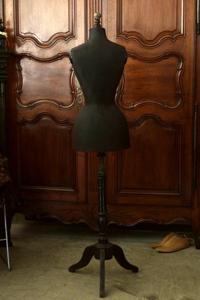 フランスアンティーク木製レディーストルソー/女性ボディ/マネキン(90