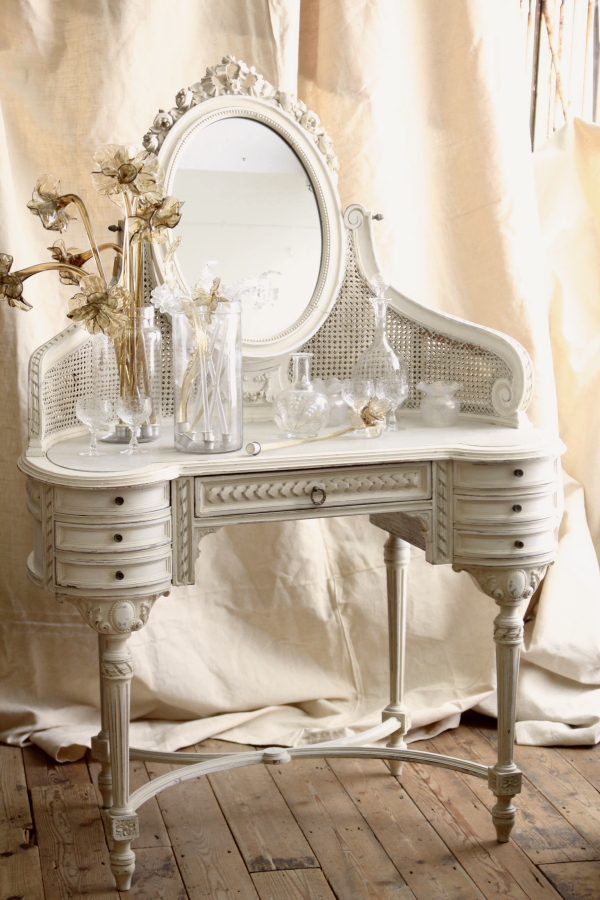 アンティークフランス ルイ16世式天蓋ベッド イタリア額装 マリー