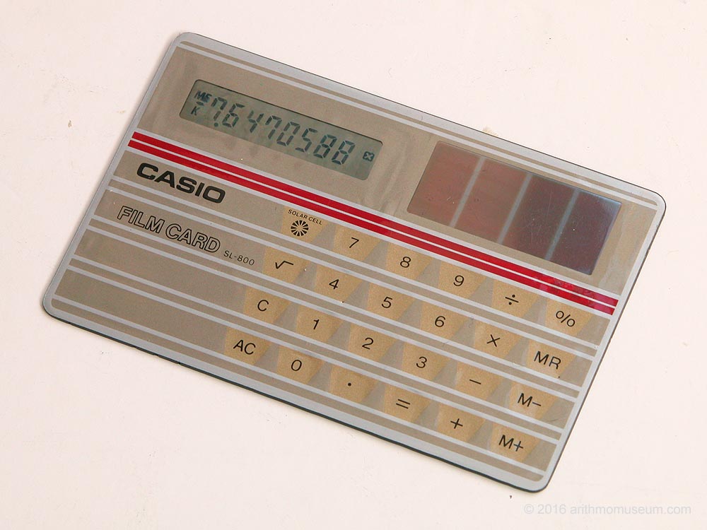世界最薄 1983年4月 CASIO FILM CARD 電卓 SL-800 Virtual Museum of