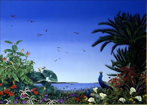 絵画、油彩、F6号、沖縄の海亀、佐原聖春