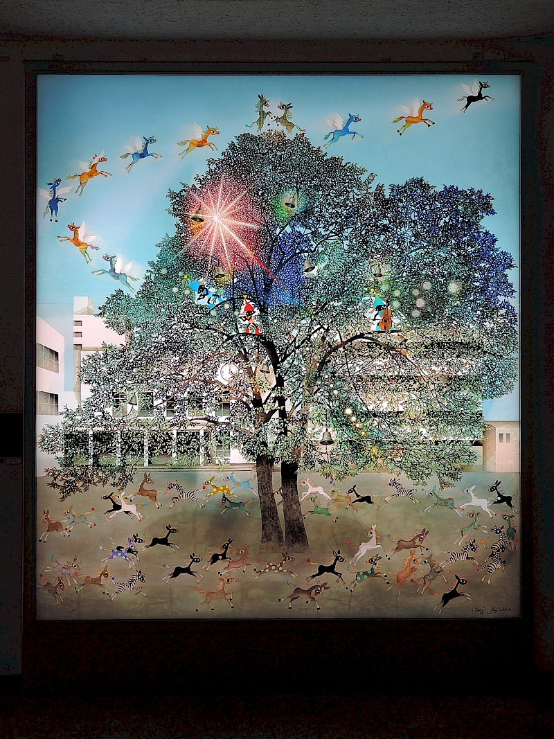 慶應義塾大学アート・センター（KUAC） | 藤城清治《光陰の中の巣立つ