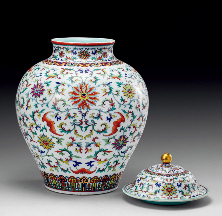 中国古玩 大清乾隆年製 扁壺 粉彩花鳥図双龍耳 花瓶 Amazon.co.jp