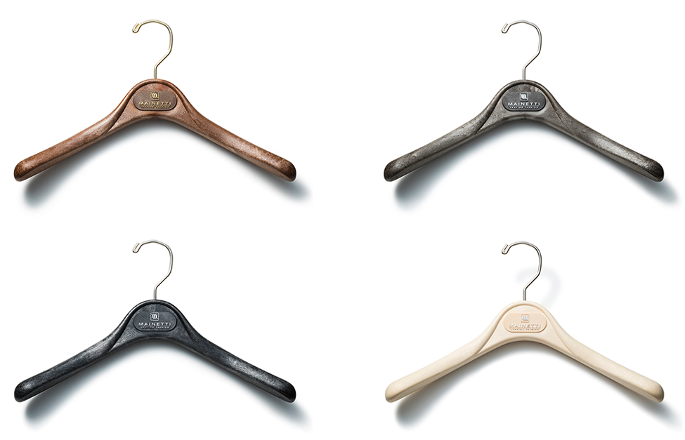 10本set 樹脂ハンガー 茶 マイネッティ サルトリアーレ イタリア 新品