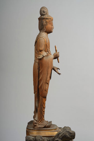 レア 江戸期 帝釈天 立像 厨子 仏像 レア 江戸期 帝釈天 立像 厨子