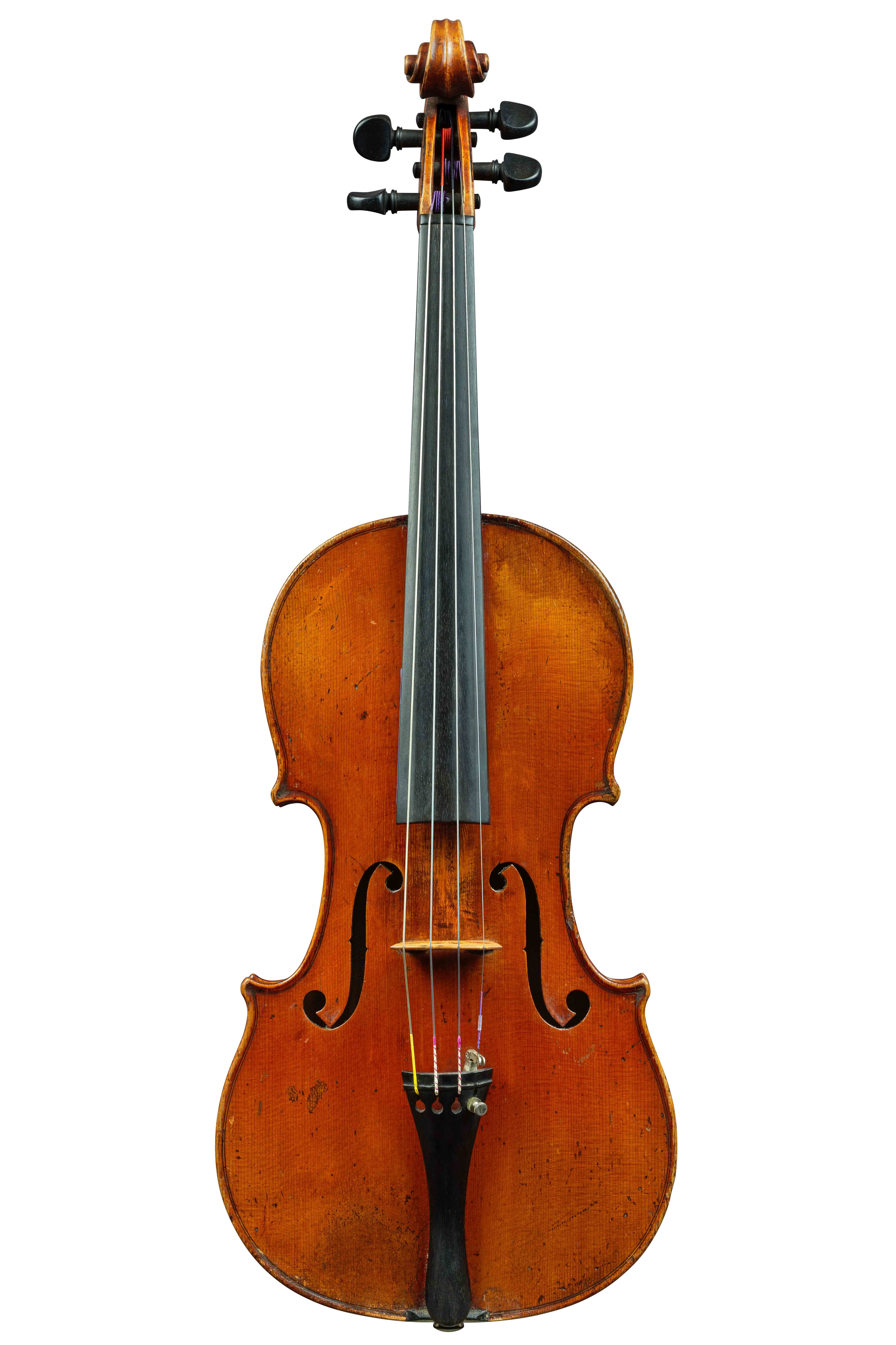 19世紀ロマン主義 アンティーク風ペン画｜貴婦人とバイオリン奏者 G