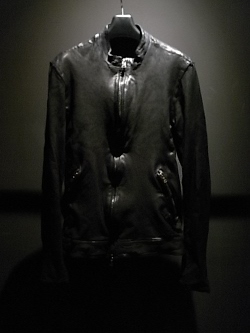 BACKLASH 製品染め イタリアンバッファロー シングルライダース S 黒