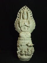 中国美術 白磁觀音 観音菩薩立像 高さ約30cm 徳化窯 ヴィンテージ 中国