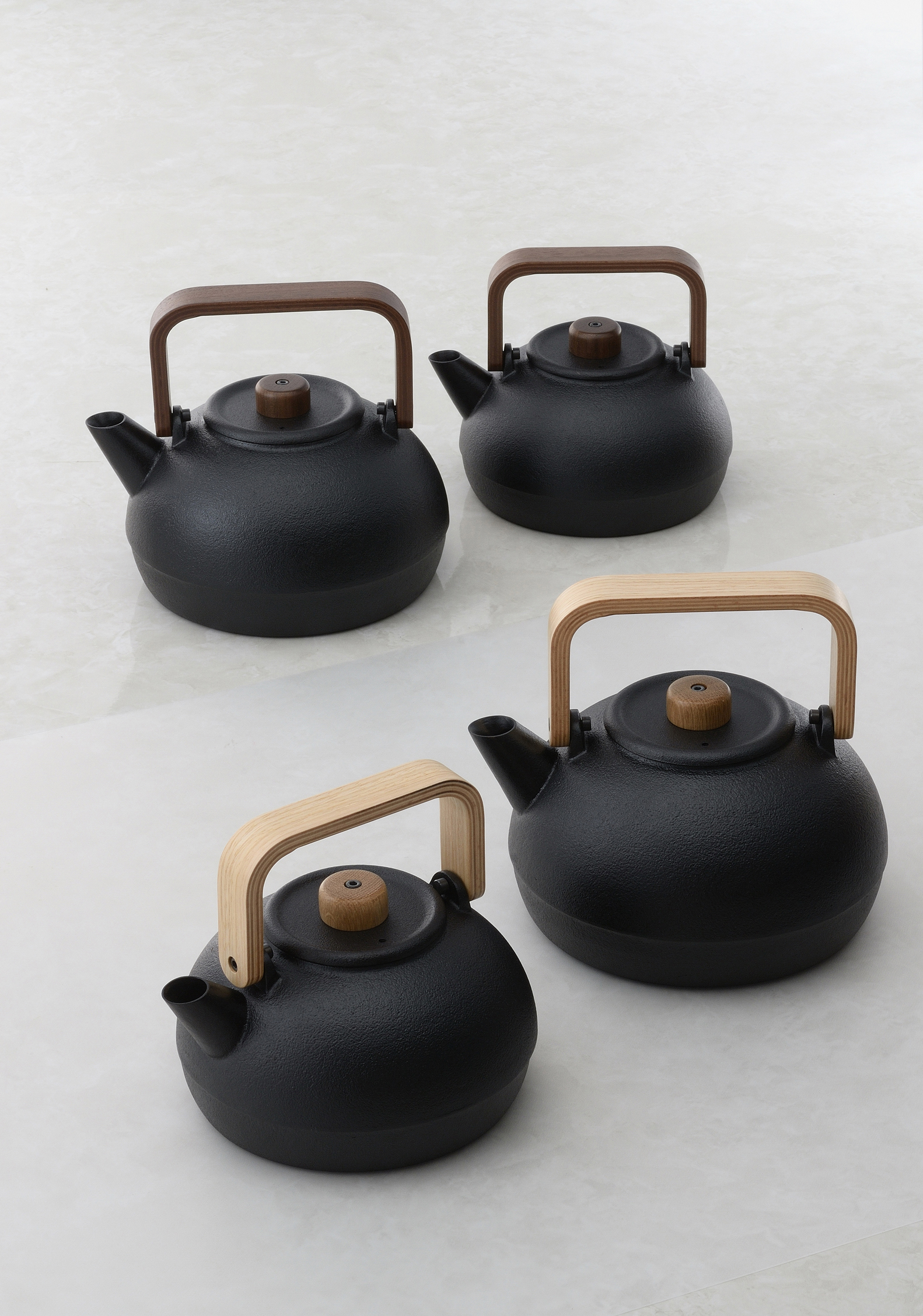 未使用品 鋳心ノ工房 増田尚紀デザイン 平つぼL 鉄急須 南部鉄瓶 南部