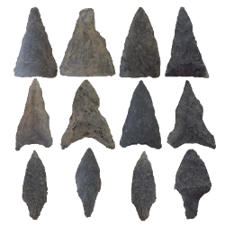 ハート ハート♡な 石器 292 石鏃黒曜石サヌカイト頁岩