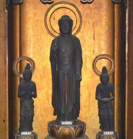 木造弥陀三尊(阿弥陀仏・観世音菩薩・勢至菩薩)／鹿角市