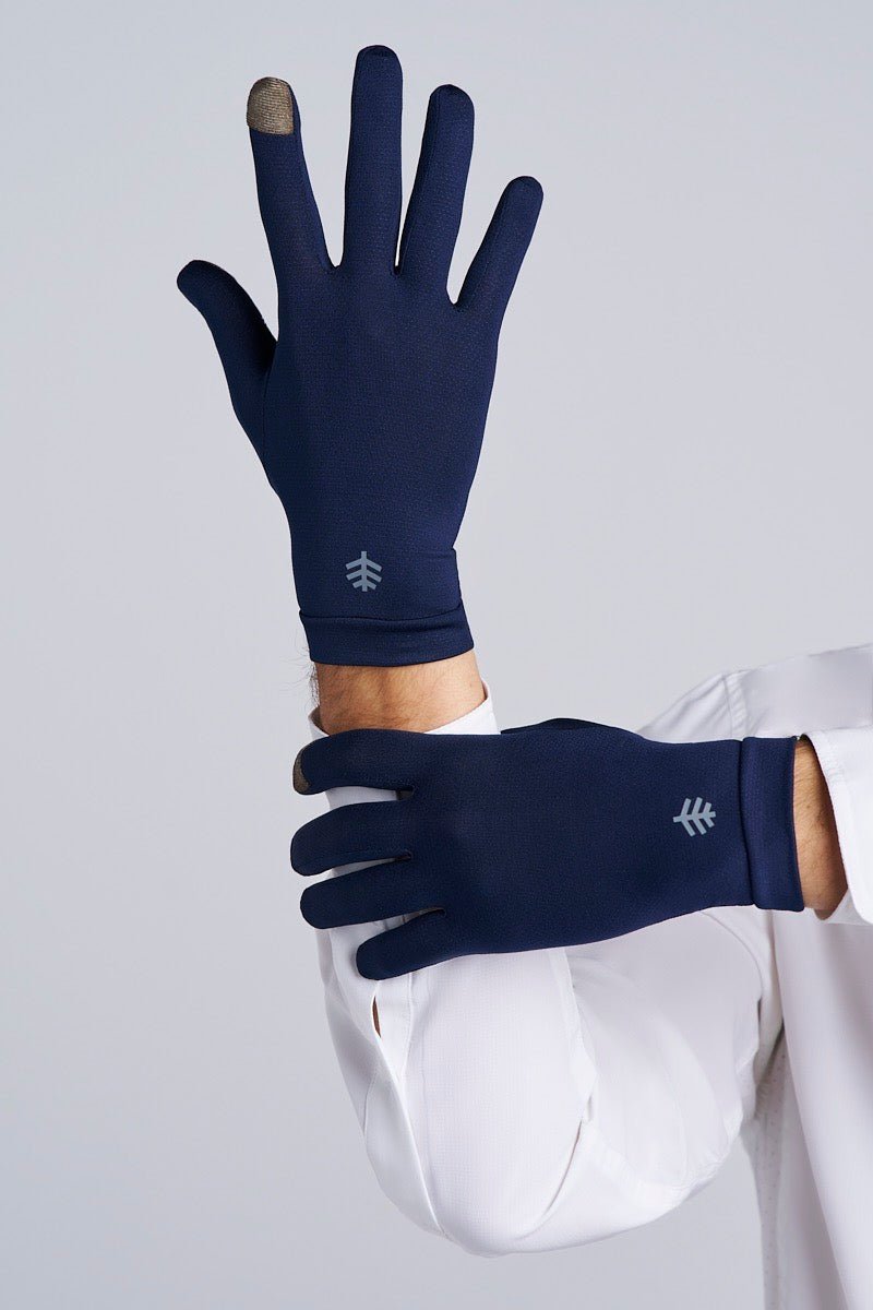 Unisex Gannett Full Finger Gloves | Navy UPF 50+