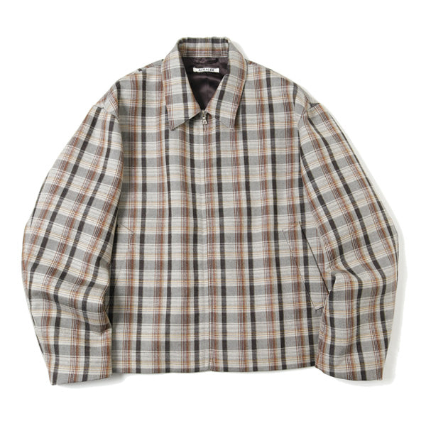 DOUBLE FACE CHECK ZIP BLOUSON (A9AB02BN) | AURALEE / ジャケット