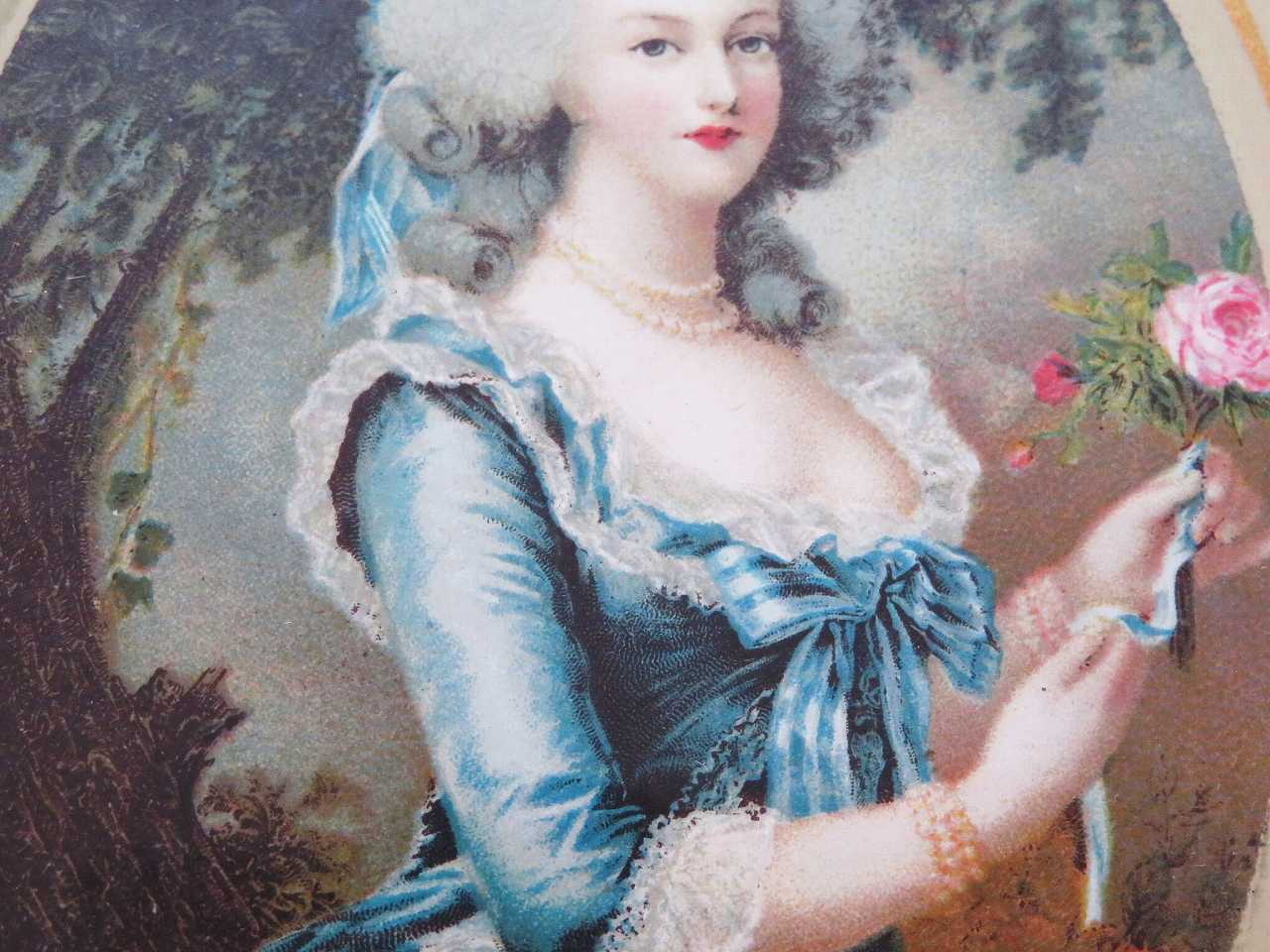 マリーアントワネット肖像画入りドレッシングボックス - 薔薇と天使の