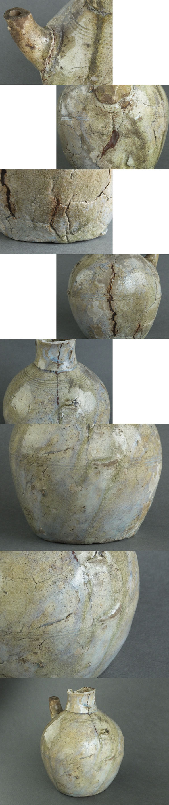 ♥未使用 各務周海 灰釉 ぐい呑み 桐箱付き ぐい飲み 骨董 古玩