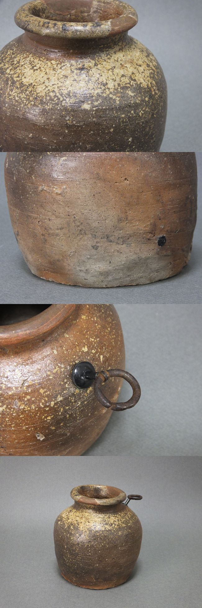 550『備前焼 蝉型 掛花入』 /骨董品 古美術 古玩 アンティーク