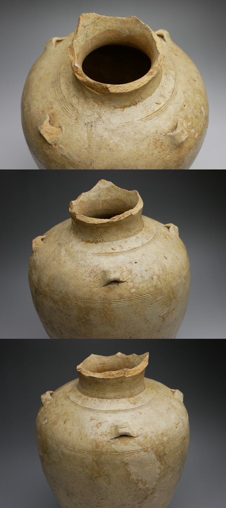 瀬戸四耳壺 MA882 瀬戸四耳壺 MA882 瀬戸四耳壺 MA882 古瀬戸灰釉四耳