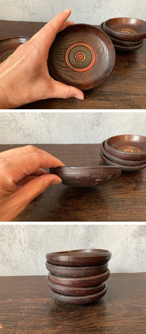 村瀬治兵衛独楽銘々皿5客