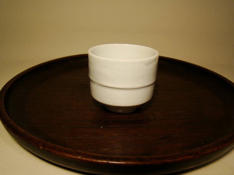 古伊万里 白磁 胴紐 半筒盃 ちょこ ぐい呑み 酒器 古美術 古道具