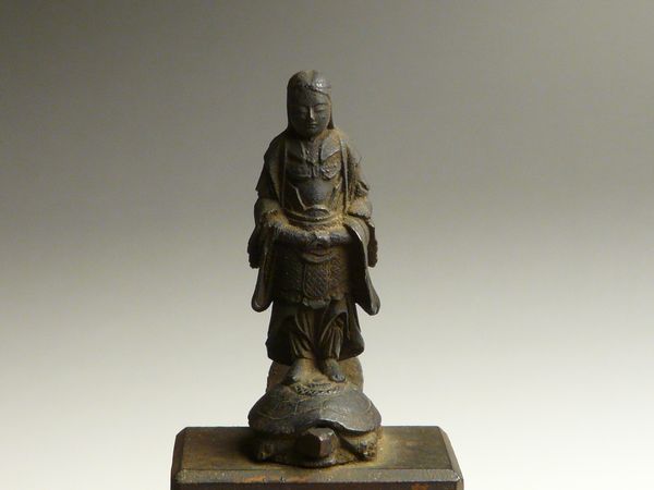 古美術 猫 - 木彫亀に乗る神様 | 古美術品専門サイト fufufufu.com