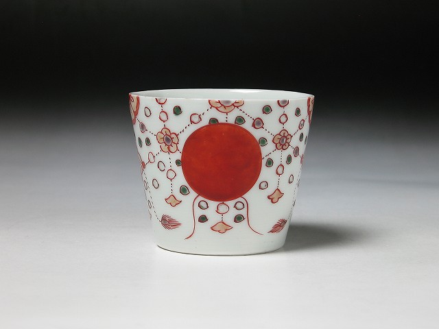 古美術 三樹 - 古伊万里 赤玉瓔珞文蕎麦猪口 | 古美術品専門サイト
