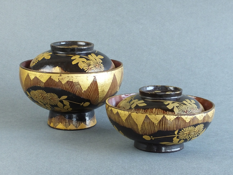 古童 - 南部箔椀 四つ組 その1 | 古美術品専門サイト fufufufu.com