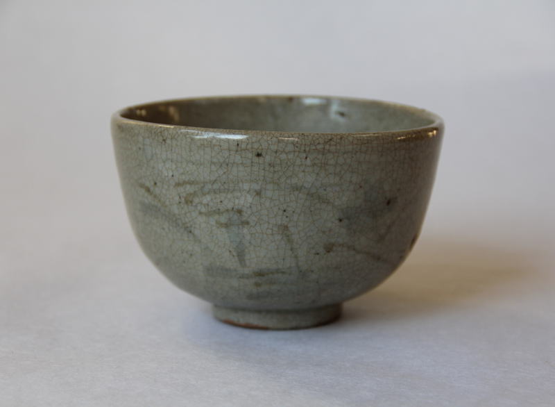 茶碗□伝世木原茶碗 江戸期 半陶半磁器 金次直し 古美術 時代物 骨董品□