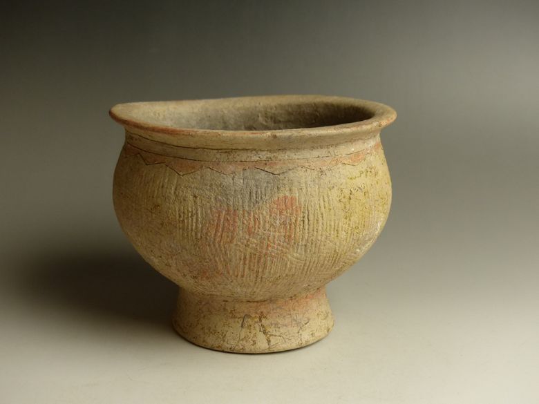 タイ古陶磁 バンチェン土器 アンダーソン土器 壷 台付き C R8688H