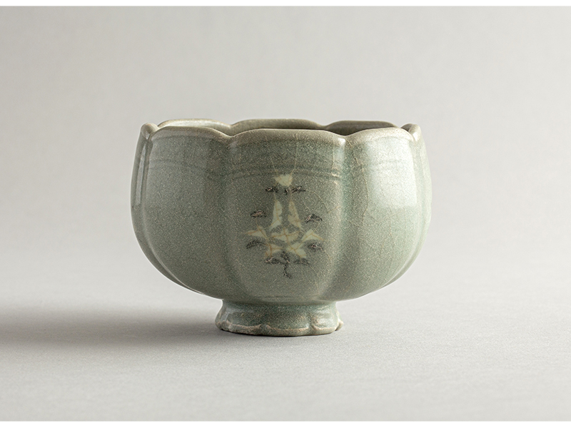 高麗青磁 白象嵌 盃 三島盃 14世紀頃 酒器 ぐい呑み 古美術 古道具