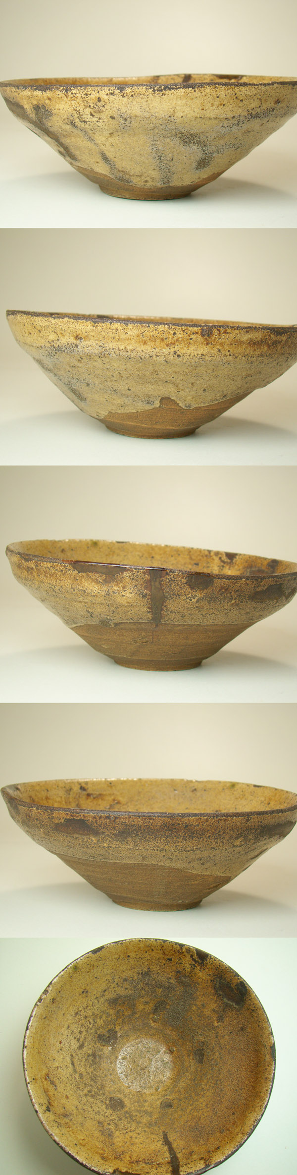 茶道具 編笠形、刷毛目のお茶碗、時代物 骨董品、美術品茶道具 編笠形