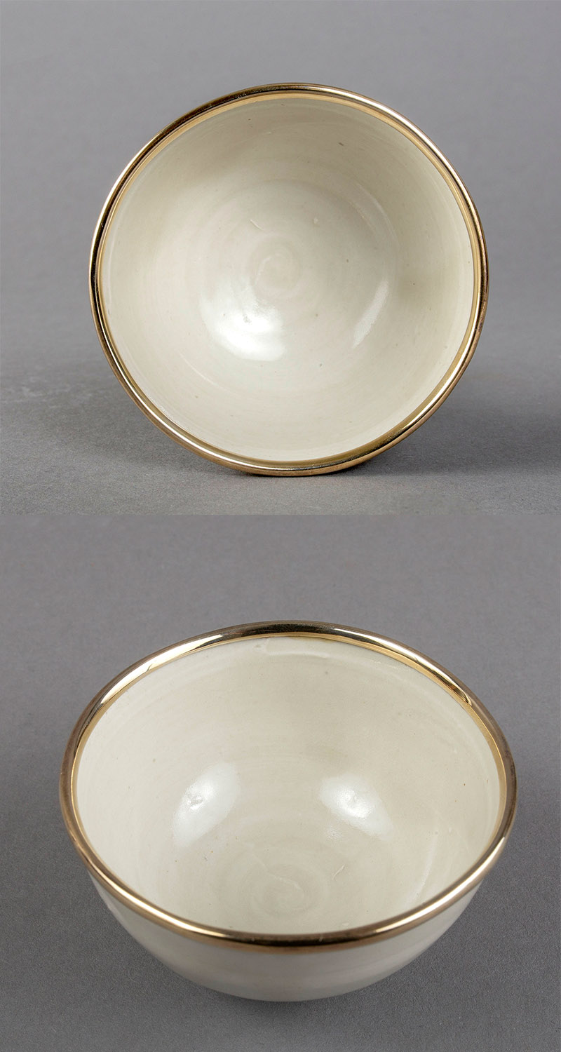 古美術 吉戸 - 宋 定窯白磁金覆輪盃 | 古美術品専門サイト fufufufu.com