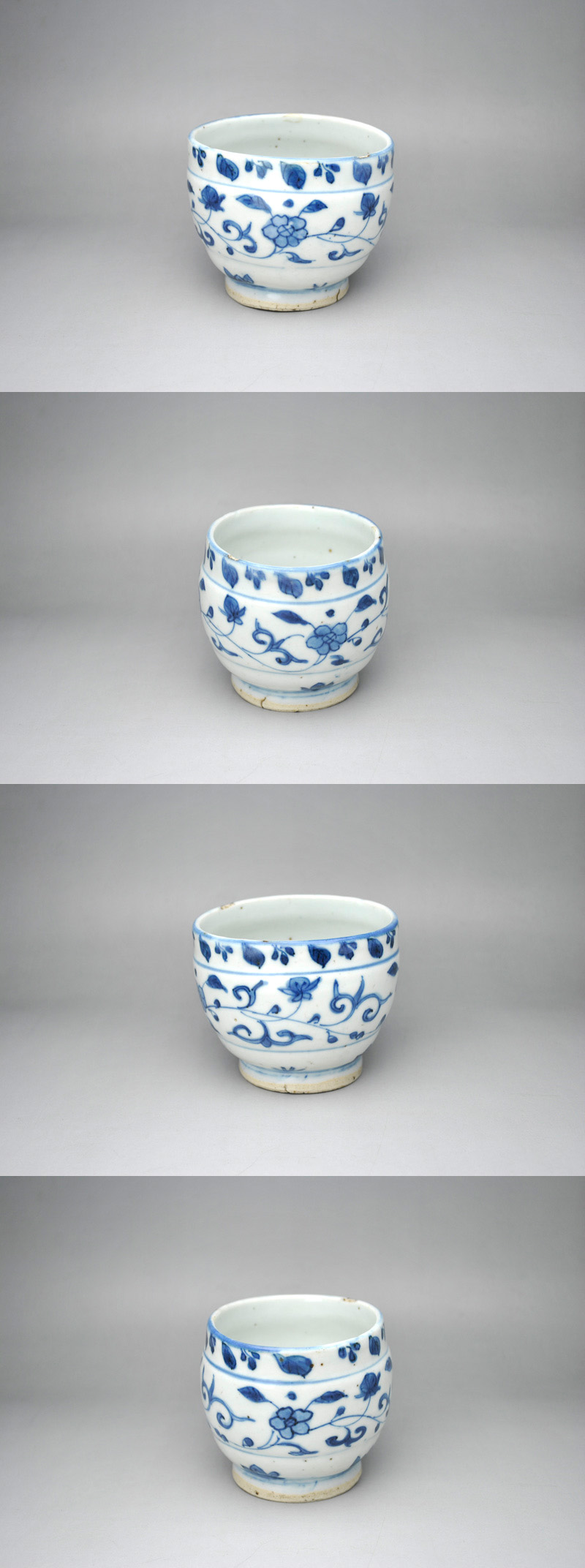 中上 ///NAKAGAMI - 古染付 花唐草文茶碗 | 古美術品専門サイト