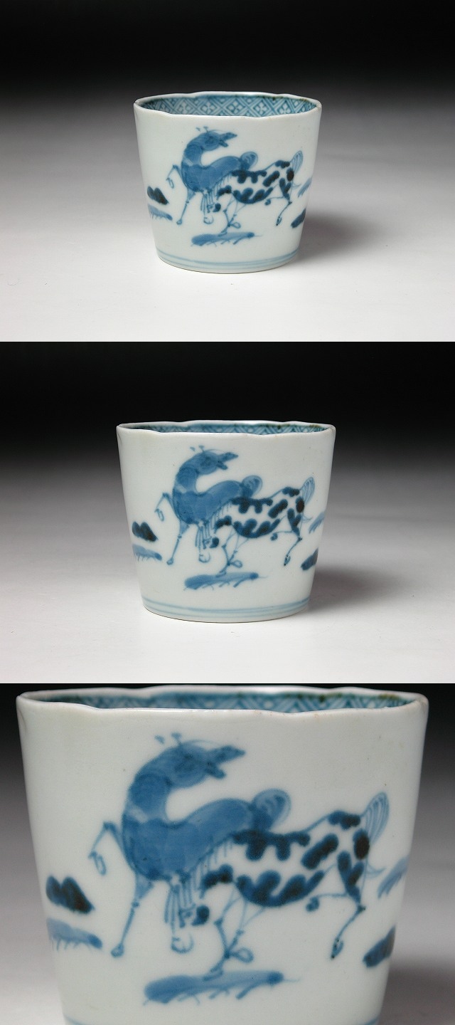 古美術 三樹 - 古伊万里 馬文蕎麦猪口 | 古美術品専門サイト fufufufu.com
