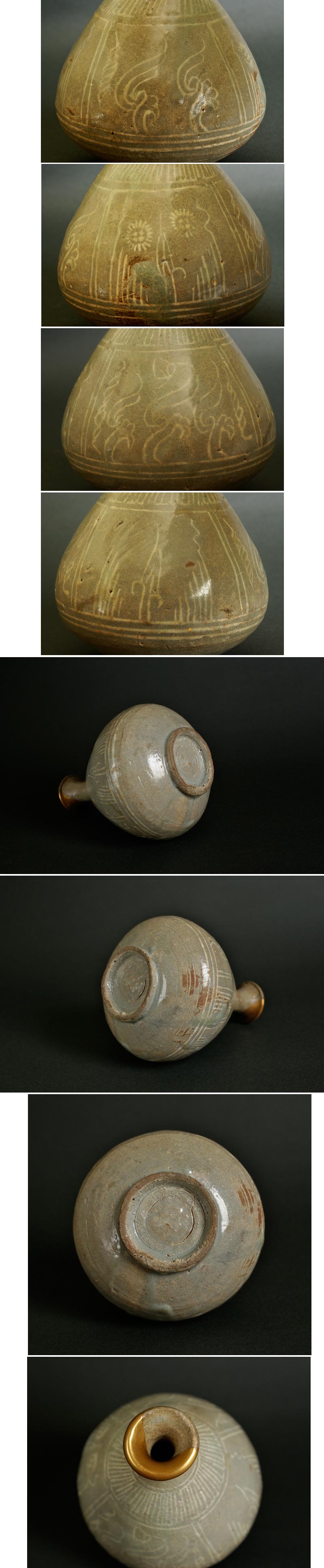 李朝白黒象嵌三島ぐい吞み 李朝 李朝ぐい吞み 李朝三島ぐい吞み 李朝