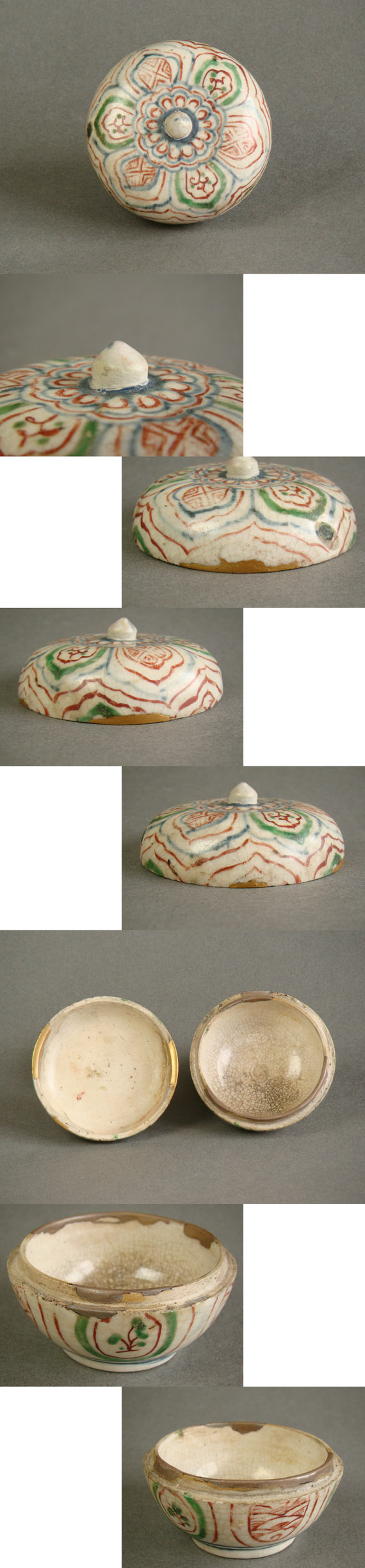 古童 - 紅安南 赤絵連弁文香合 | 古美術品専門サイト fufufufu.com