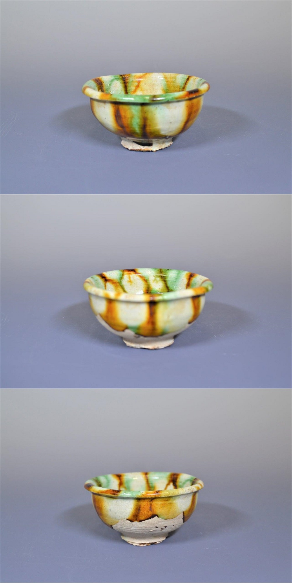 中国美術 唐三彩 盃 盤 揃 有名陶芸家所蔵(HA501) 中国美術 唐三彩 盃 盤