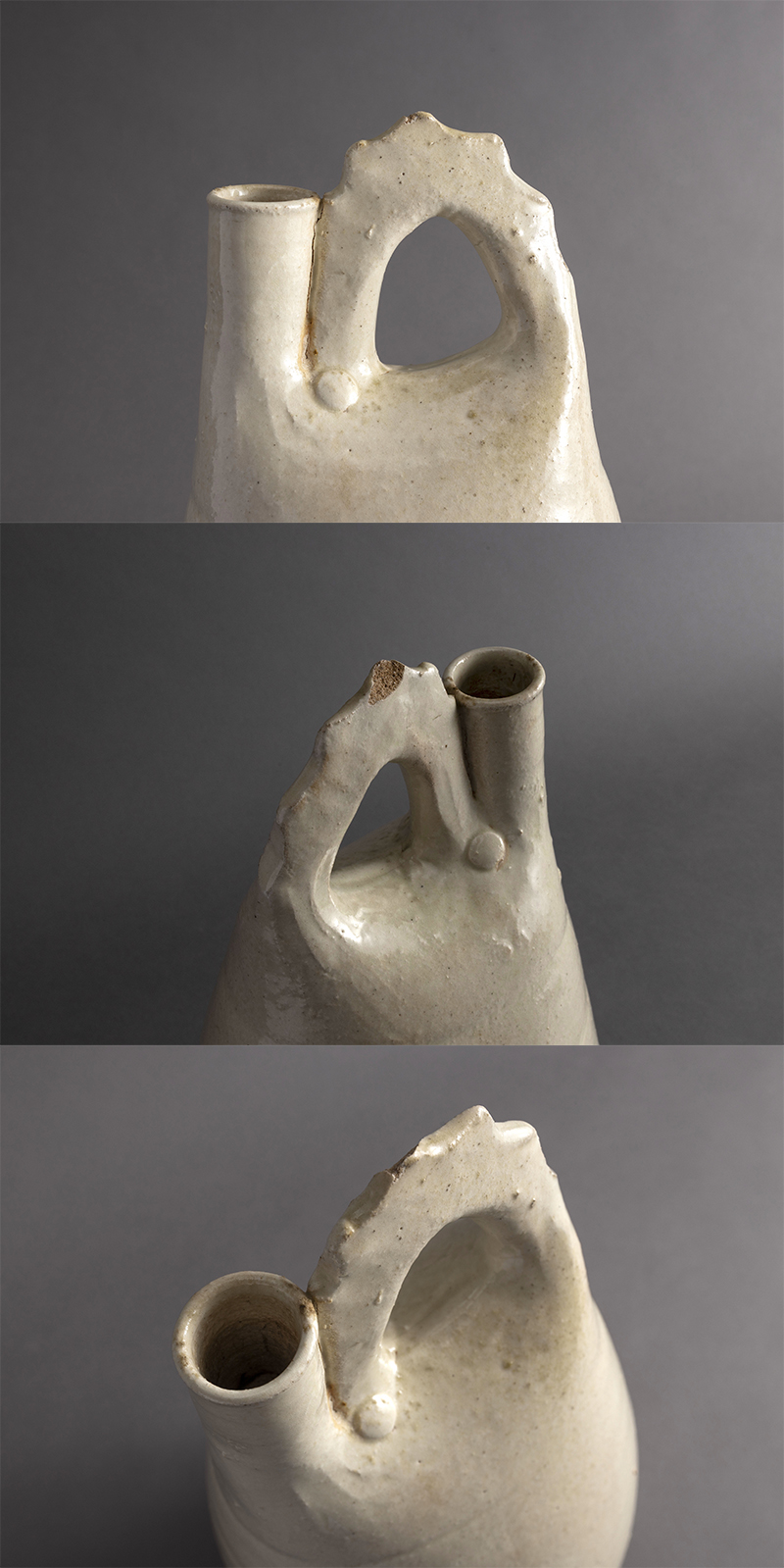 古美術 吉戸 - 遼時代白釉鶏冠壺 | 古美術品専門サイト fufufufu.com