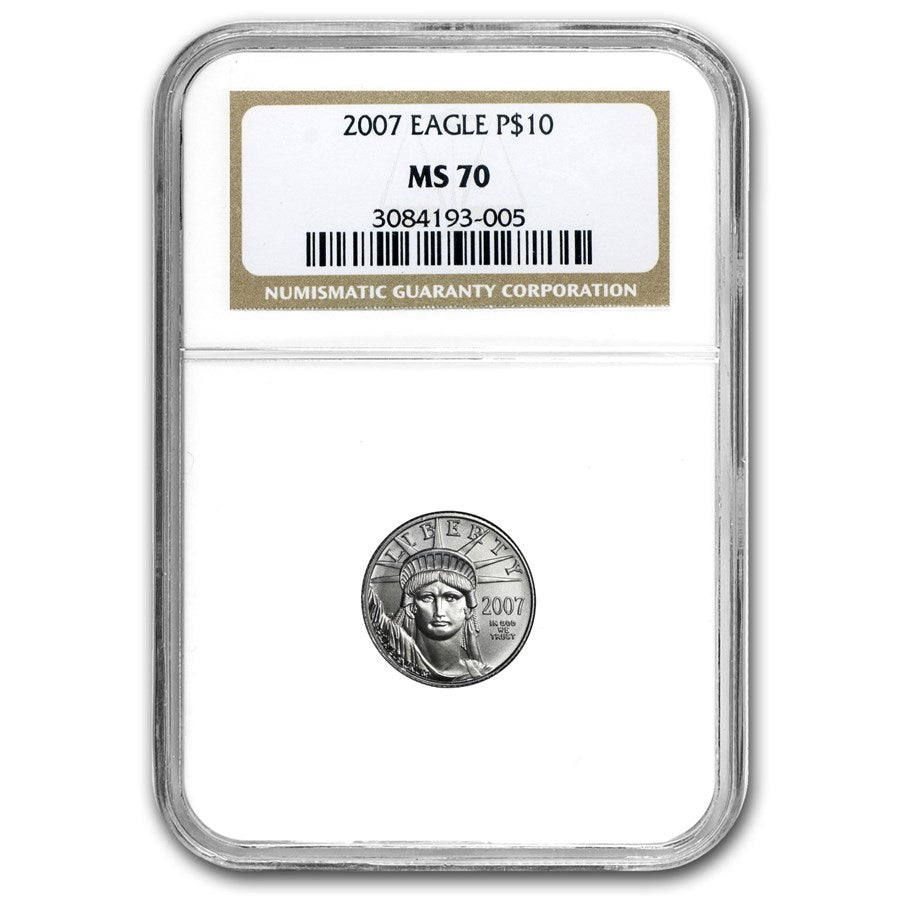 Platinum Eagle (1/10 Ounce) .9995 Pure $10 Brilliant NGC MS69 Random Y